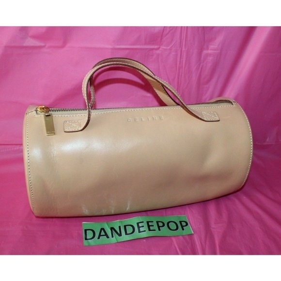 Celine Barrel Bag Women's Beige Leather Handbag - Picture 1 of 11